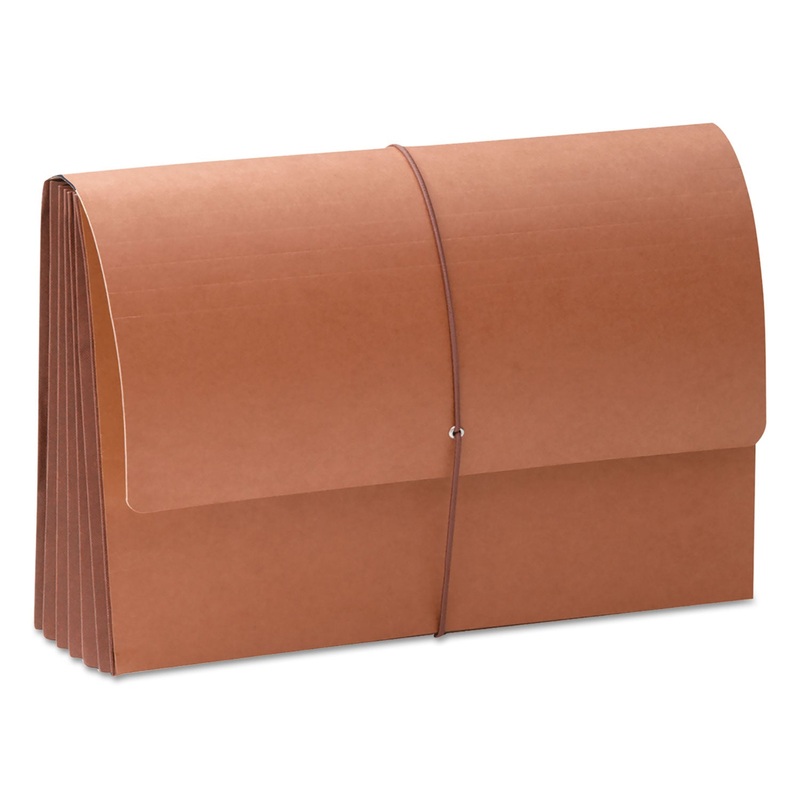 TUFF EXPANDING WALLETS W/ ELASTIC CORD, 5.25″ EXPANSION, 1 SECTION, LEGAL SIZE, REDROPE