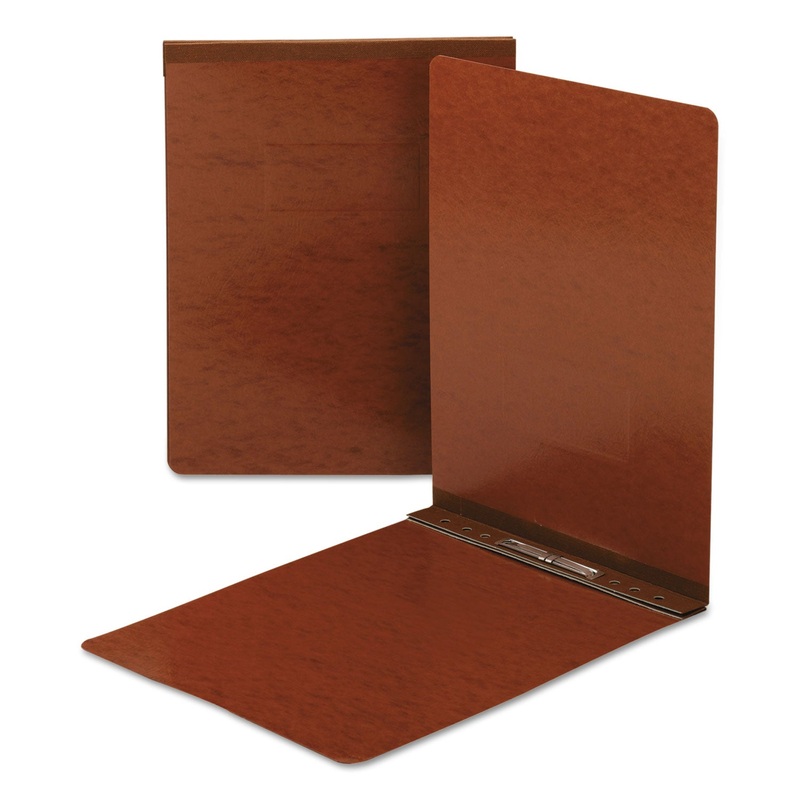 End Opening Pressboard Report Cover, Prong Fastener, Letter, Red