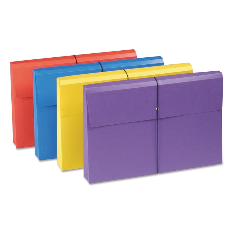 EXPANDING WALLET W/ ANTIMICROBIAL PRODUCT PROTECTION, 2″ EXPANSION, 1 SECTION, LEGAL SIZE, ASSORTED, 4/PACK