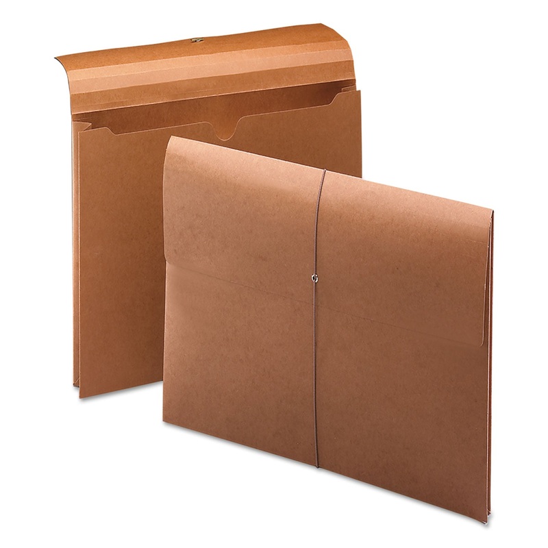 EXPANDING WALLET W/ ELASTIC CORD, 2″ EXPANSION, 1 SECTION, LETTER SIZE, REDROPE