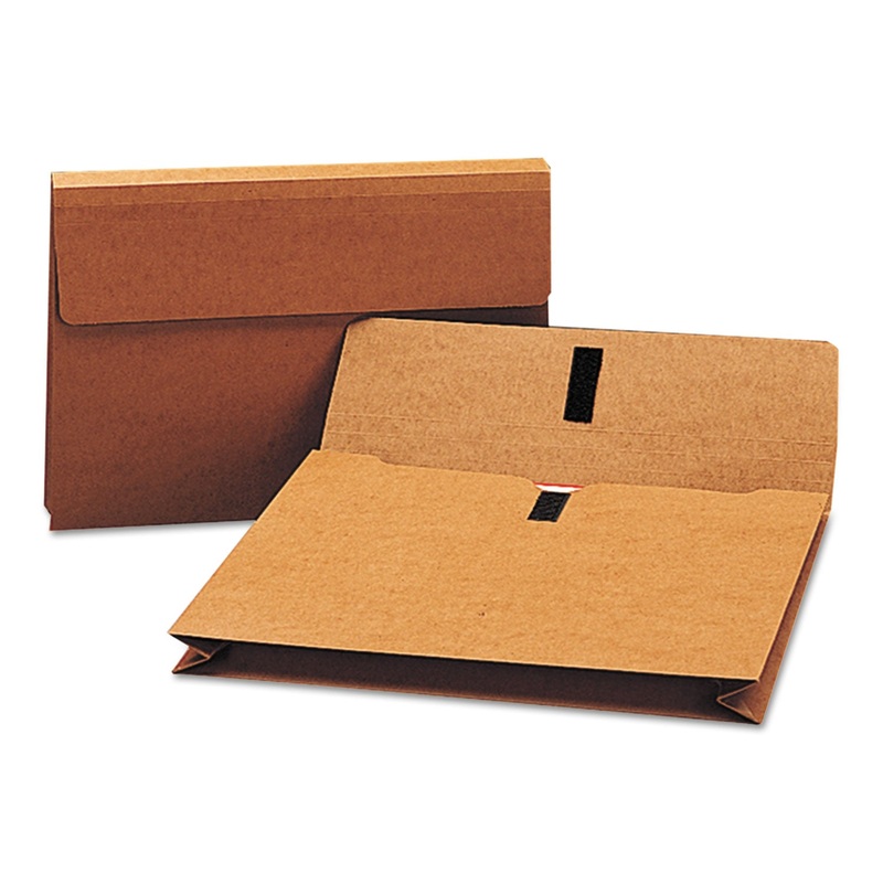 EXPANDING WALLET W/ HOOK AND LOOP CLOSURE, 2″ EXPANSION, 1 SECTION, LEGAL SIZE, REDROPE