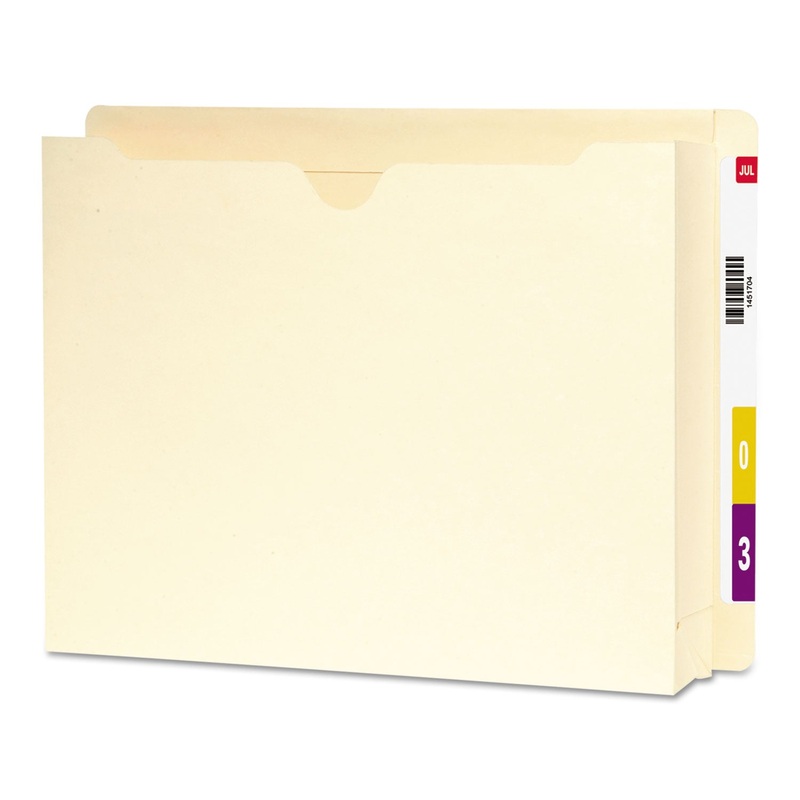 HEAVYWEIGHT END TAB FILE JACKET WITH 2″ EXPANSION, STRAIGHT TAB, LETTER SIZE, MANILA, 25/BOX