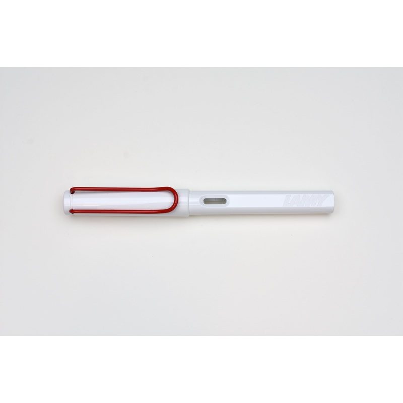 LAMY Safari Fountain Pen – White with Red Trim – Special Edition