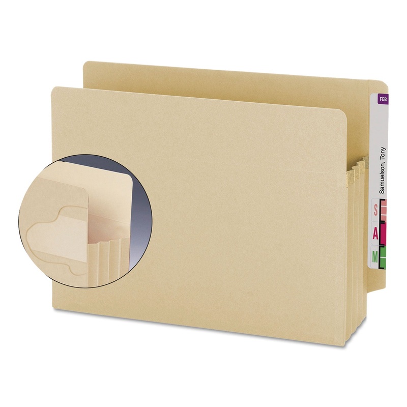 MANILA END TAB TUFF POCKETS, 3.5″ EXPANSION, LETTER SIZE, MANILA, 10/BOX