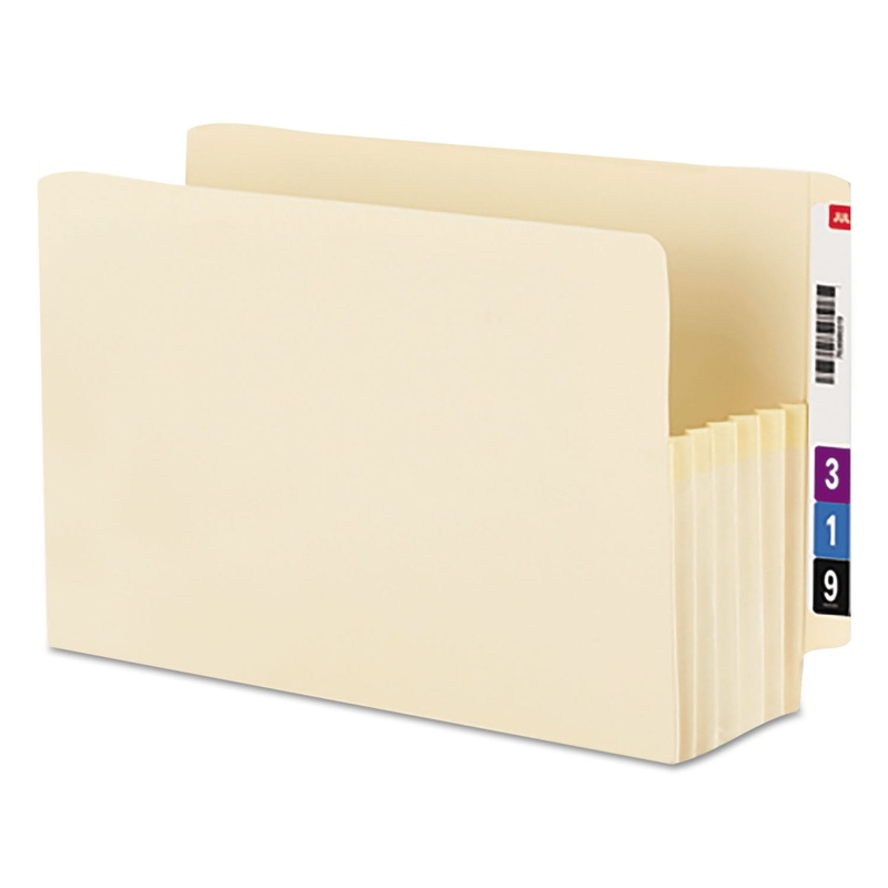 MANILA END TAB TUFF POCKETS, 5.25″ EXPANSION, LETTER SIZE, MANILA, 10/BOX