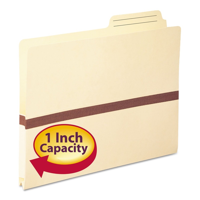 MANILA FILE POCKETS, 1″ EXPANSION, LETTER SIZE, MANILA