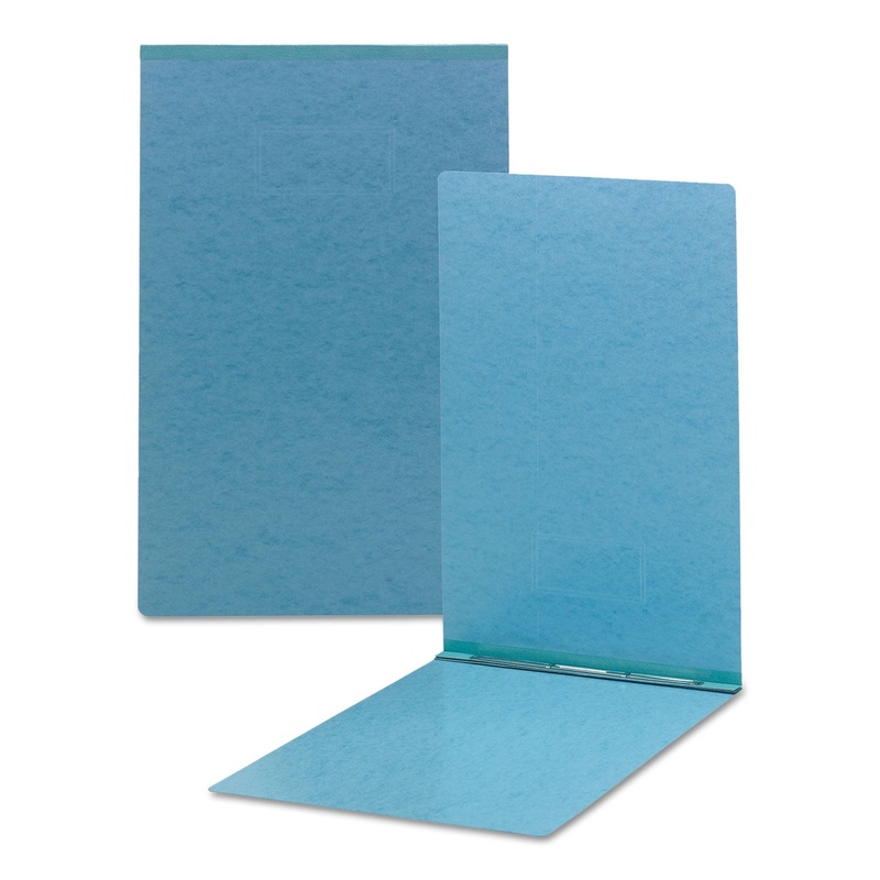 TOP OPENING PRESS GUARD REPORT COVER, PRONG FASTENER, 11 X 17, BLUE