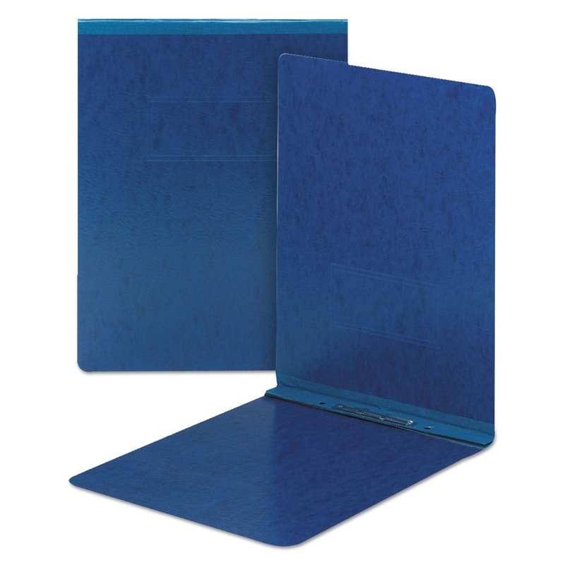 TOP OPENING PRESS GUARD REPORT COVER, PRONG FASTENER, LETTER, DARK BLUE