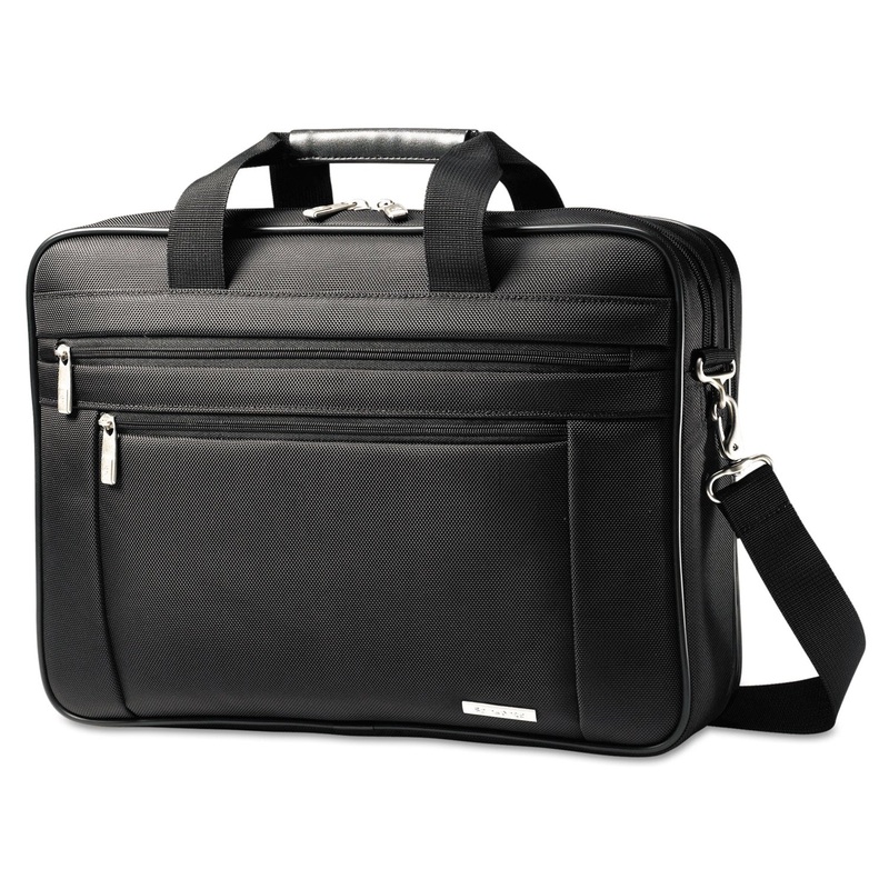 Classic Perfect Fit Laptop Case, 16 1/2 X 4 1/2 X 12, Nylon, Black
