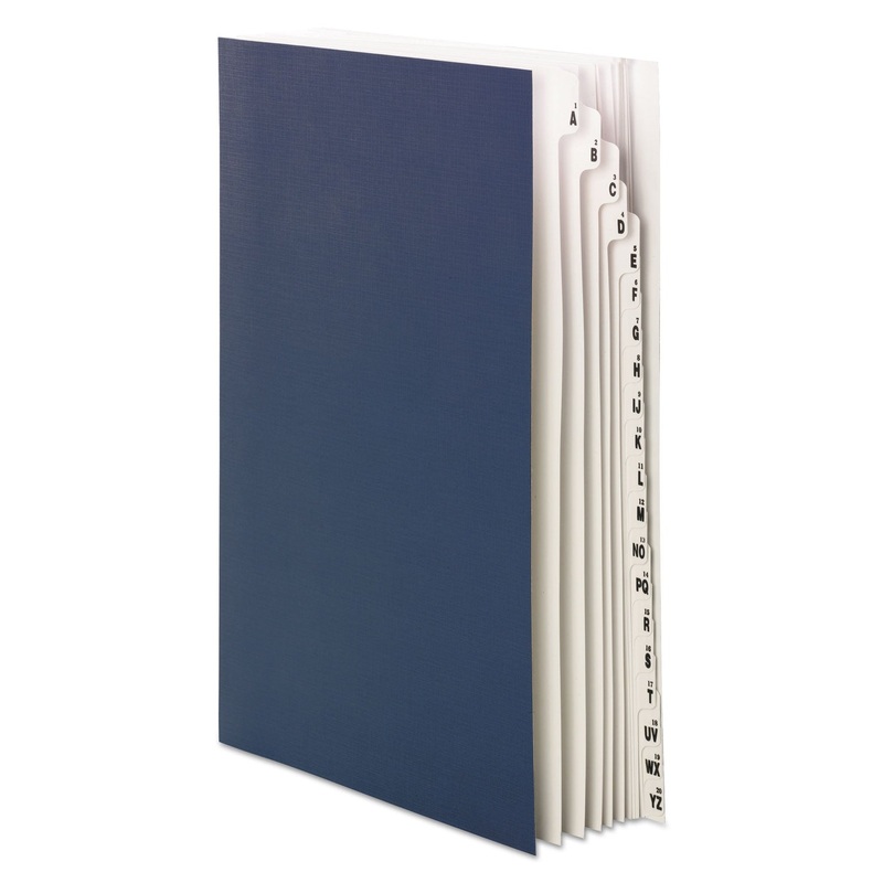 EXPANDABLE INDEXED SORTER, 1-20/A-Z INDEX, LEGAL SIZE, NAVY BLUE