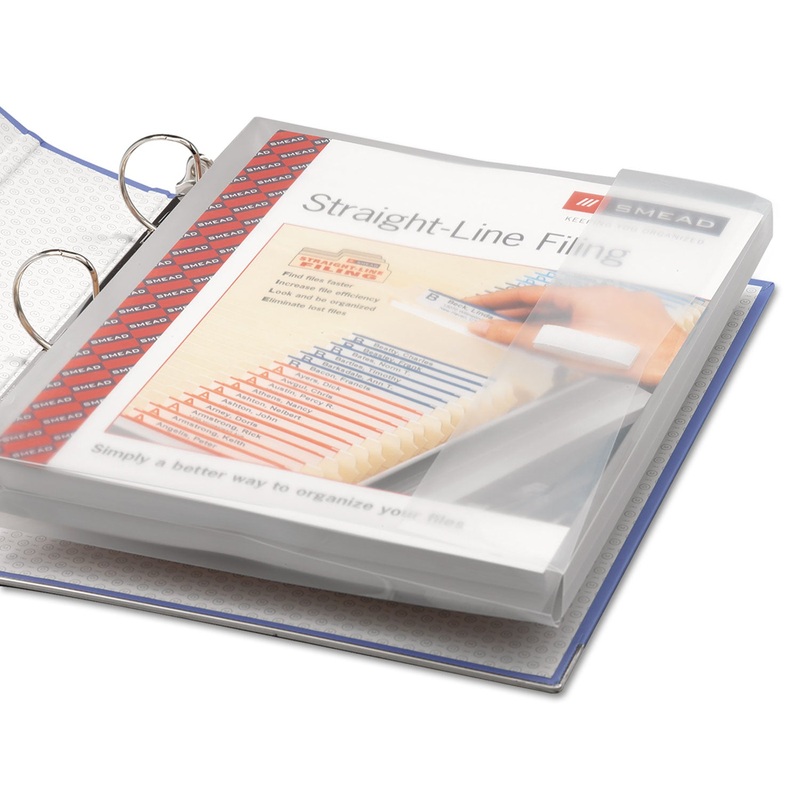 Poly Ring Binder Pockets, 9 X 11-1/2, Clear, 3/pack