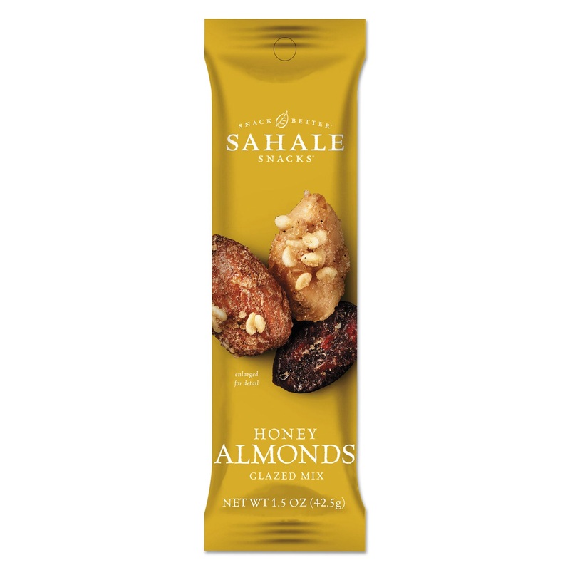 Glazed Mixes, Honey Glazed Almond, 1.5 Oz, 18/Carton