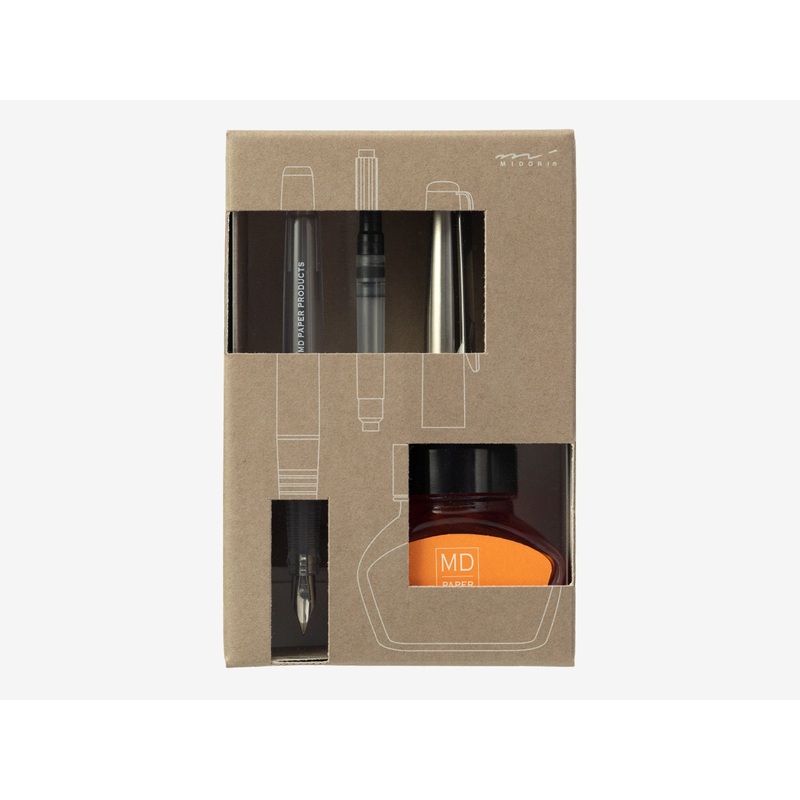 MD Fountain Pen Set with Bottled Ink – Limited Edition – Orange Ink