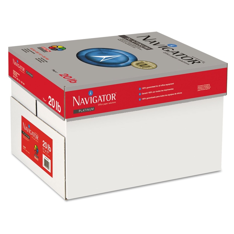 PLATINUM PAPER, 99 BRIGHT, 20LB, 11 X 17, WHITE, 500 SHEETS/REAM, 5 REAMS/CARTON