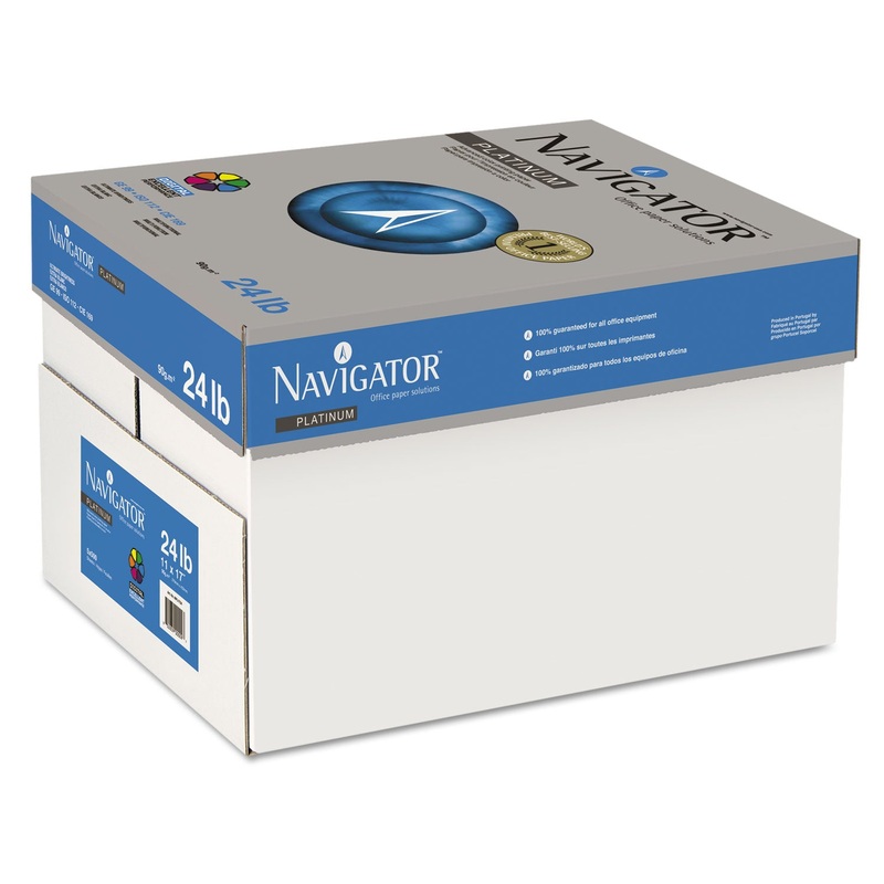 PLATINUM PAPER, 99 BRIGHT, 24LB, 11 X 17, WHITE, 500 SHEETS/REAM, 5 REAMS/CARTON