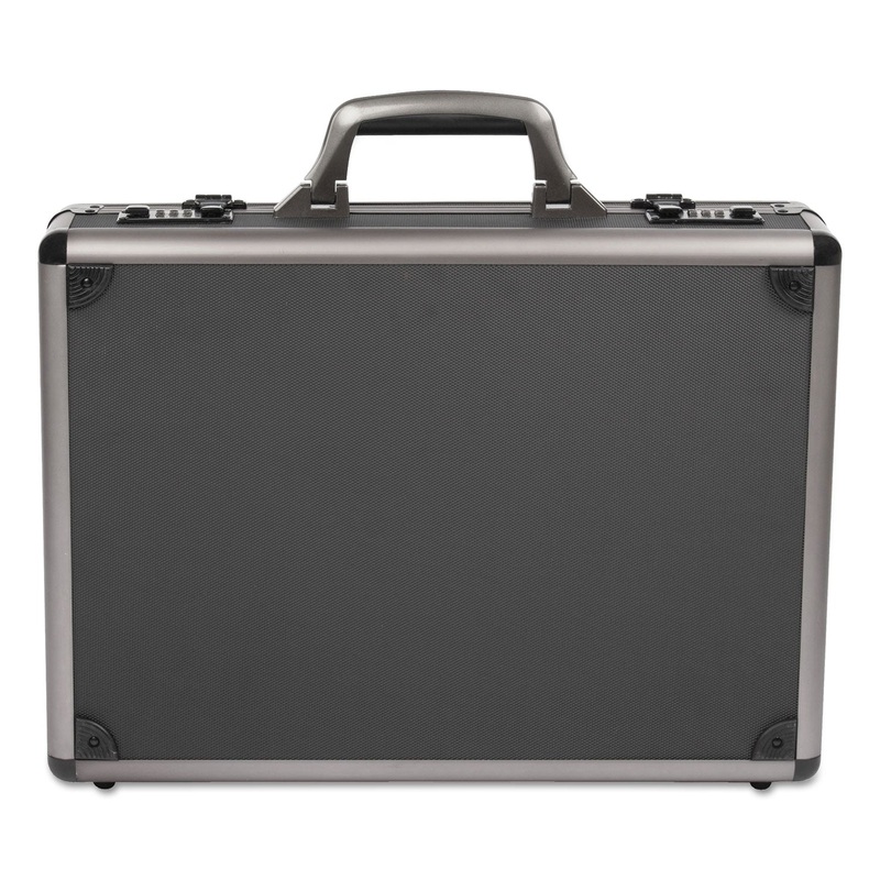 Itala Aluminum Attache Case, 13″ X 5″ X 18″, Black