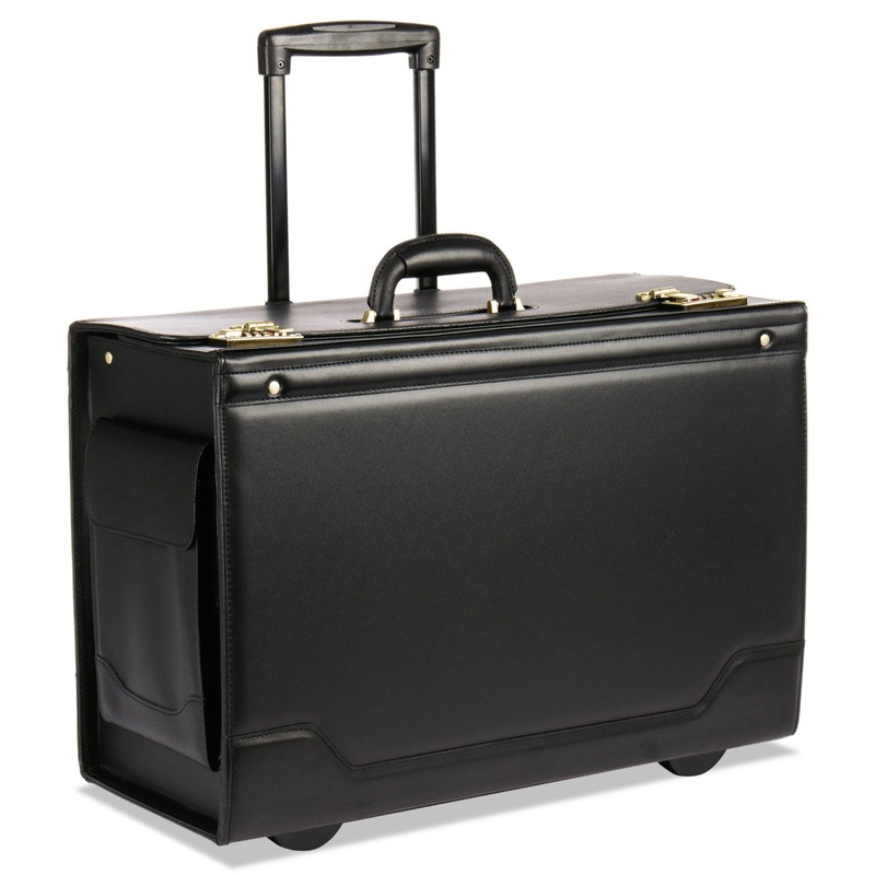 ROLLING CATALOG CASE, 21 3/4 X 15 1/2 X 9 3/4, BLACK