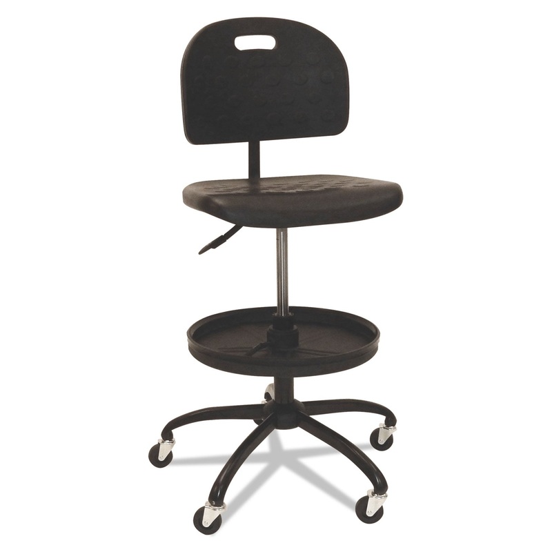WORKBENCH SHOP CHAIR, 28.5″ SEAT HEIGHT, SUPPORTS UP TO 300 LBS., BLACK SEAT/BLACK BACK, BLACK BASE