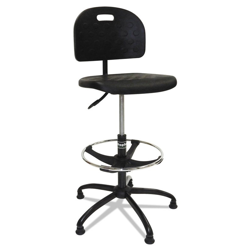 WORKBENCH SHOP CHAIR, 32″ SEAT HEIGHT, SUPPORTS UP TO 250 LBS., BLACK SEAT/BLACK BACK, BLACK BASE