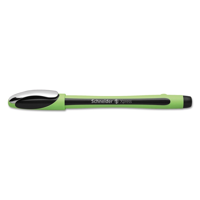 SCHNEIDER XPRESS FINELINER STICK POROUS POINT PEN, 0.8MM, BLACK INK, 10/BOX