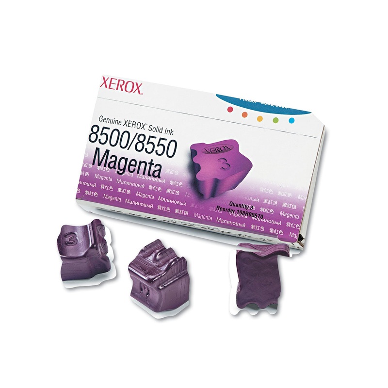108R00670 SOLID INK STICK, 1033 PAGE-YIELD, MAGENTA, 3/BOX