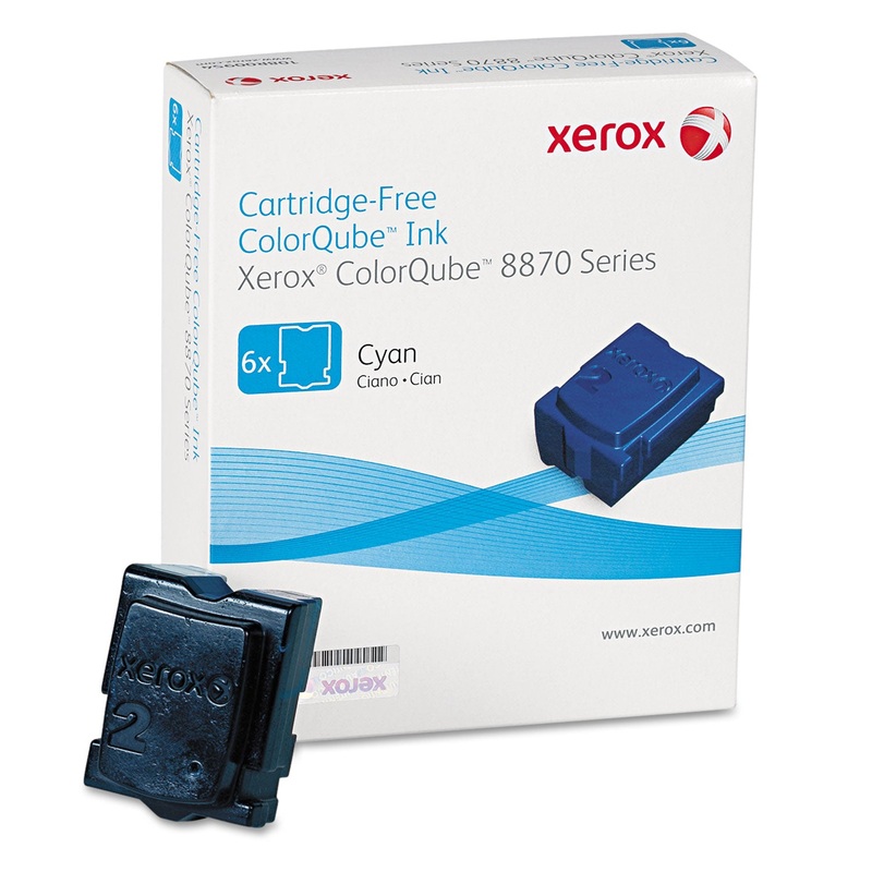 108R00950 SOLID INK STICK, 17300 PAGE-YIELD, CYAN, 6/BOX