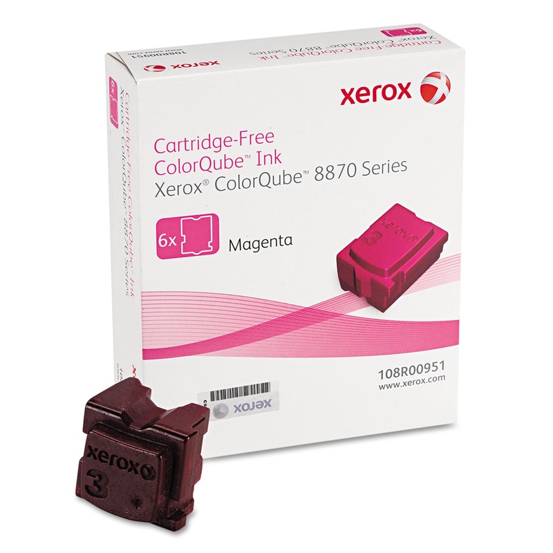 108R00951 SOLID INK STICK, 17300 PAGE-YIELD, MAGENTA, 6/BOX