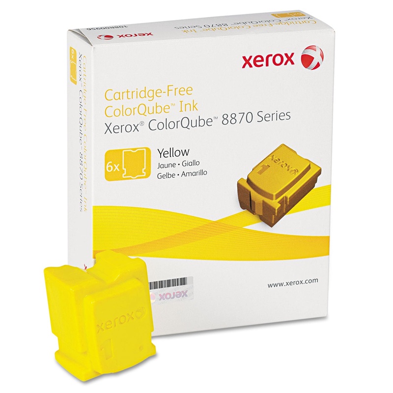 108R00952 SOLID INK STICK, 17300 PAGE-YIELD, YELLOW, 6/BOX