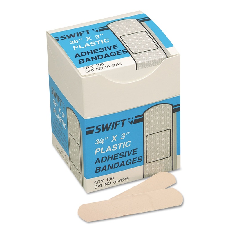 Adhesive Bandages, 3/4″ X 3″, Plastic