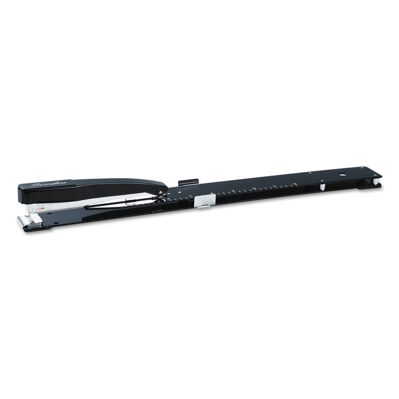HEAVY-DUTY LONG REACH STAPLER, 20-SHEET CAPACITY, 12″ THROAT, BLACK