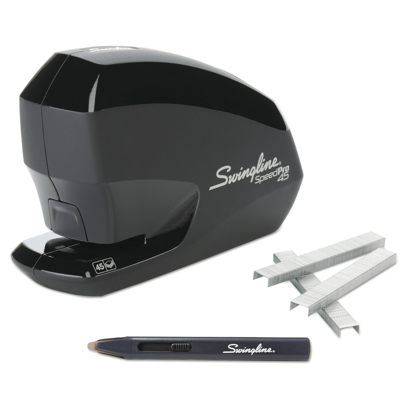 SPEED PRO 45 ELECTRIC STAPLERS VALUE PACK , 45-SHEET CAPACITY, BLACK