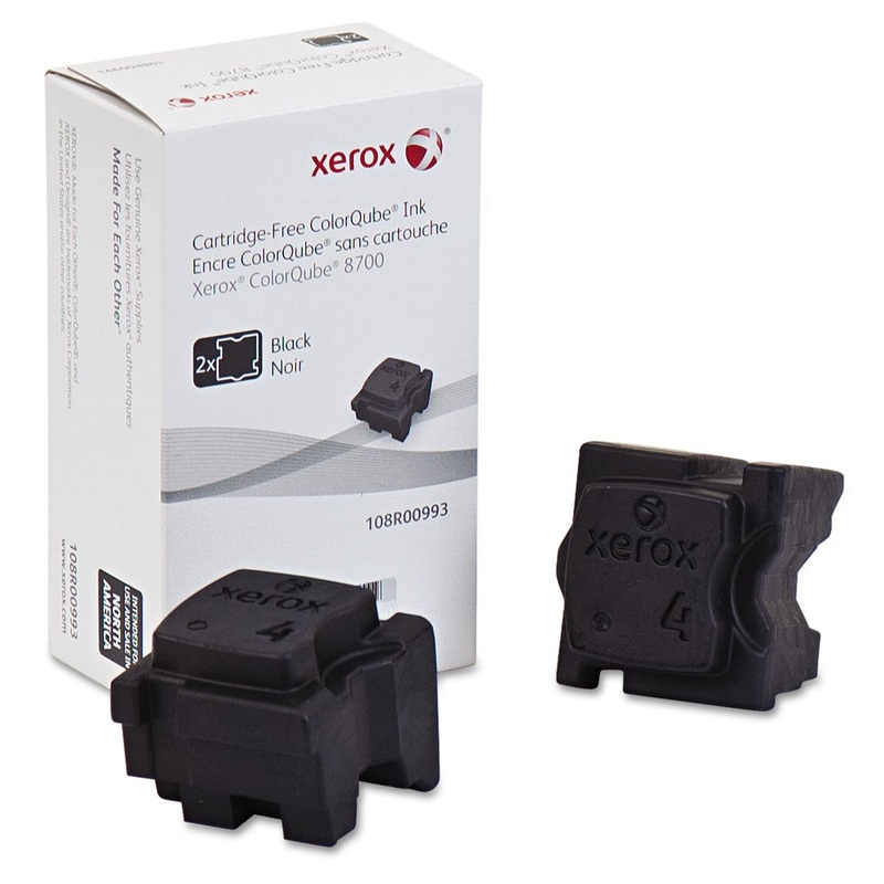 108R00993 SOLID INK STICK, 4200 PAGE-YIELD, BLACK, 2/BOX