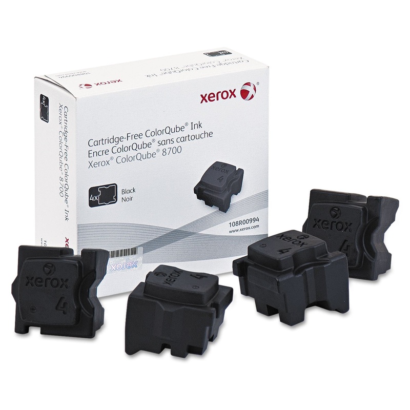108R00994 SOLID INK STICK, 9000 PAGE-YIELD, BLACK, 4/BOX