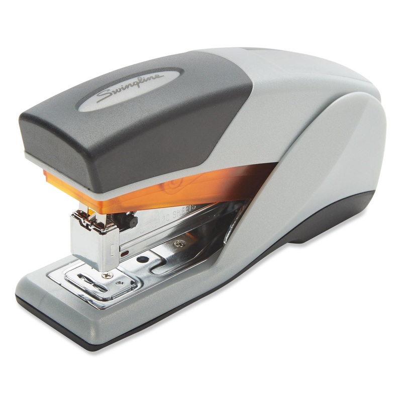 OPTIMA 25 REDUCED EFFORT COMPACT STAPLER, 25-SHEET CAPACITY, GRAY/ORANGE