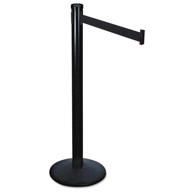 ADJUSTA-TAPE CROWD CONTROL BASE ONLY, STEEL, 14″ DEEP, BLACK, 2/BOX
