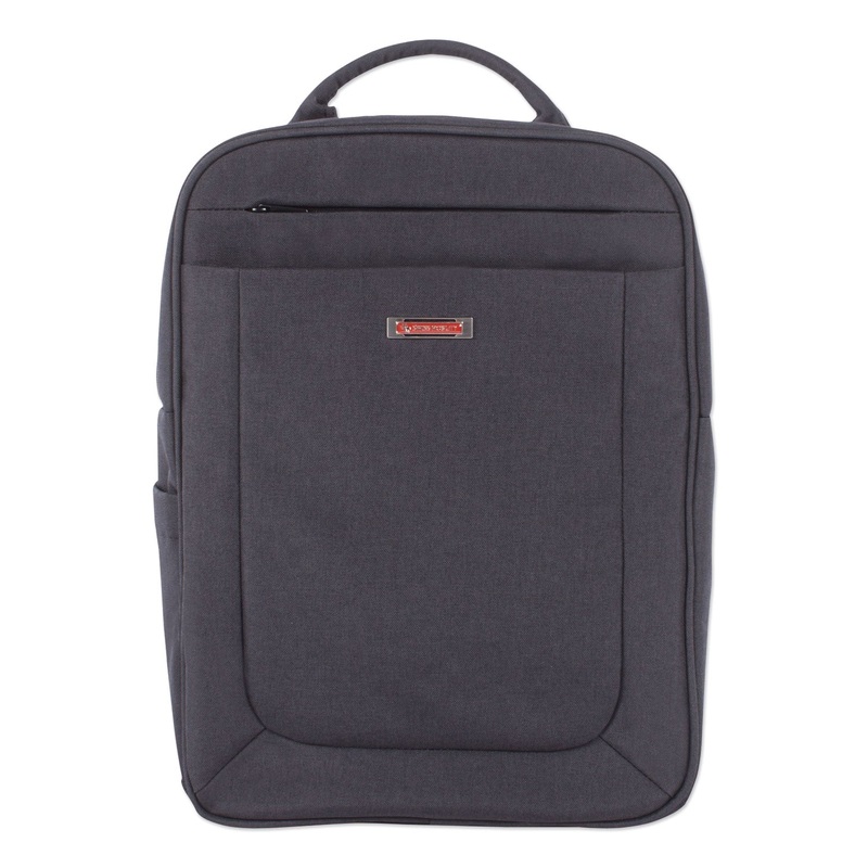 CADENCE 2 SECTION BUSINESS BACKPACK, FOR LAPTOPS 15.6″, 6″ X 6″ X 17″, CHARCOAL