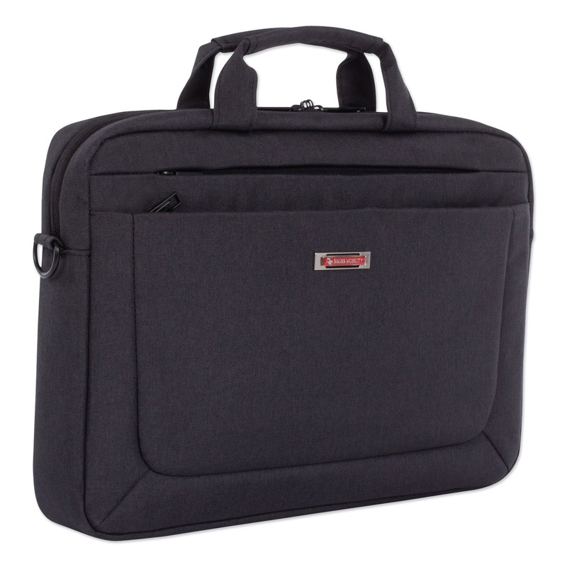 CADENCE SLIM BRIEFCASE, HOLDS LAPTOPS 15.6″, 3.5″ X 3.5″ X 16″, CHARCOAL