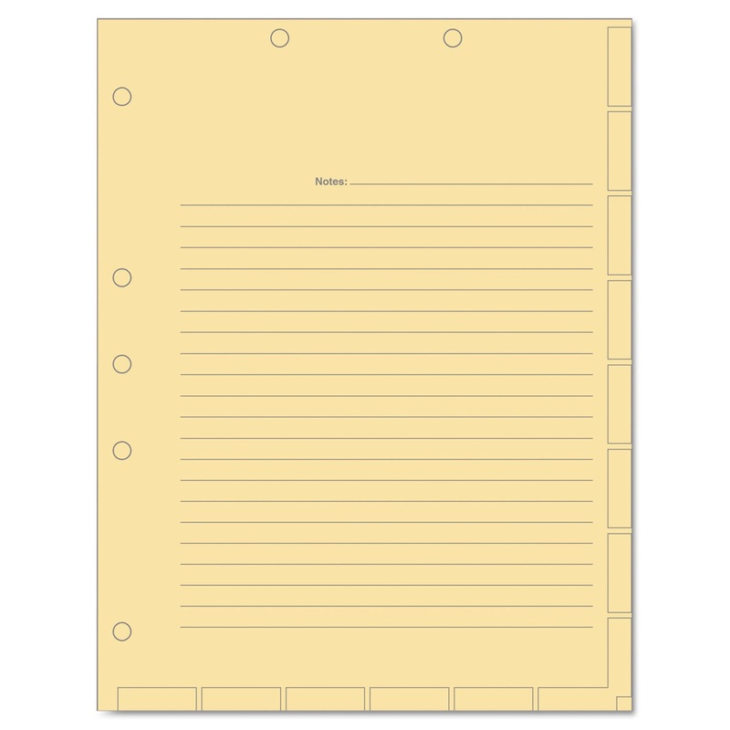 MEDICAL CHART INDEX DIVIDER SHEETS, 11 X 8.5, MANILA, 400/BOX