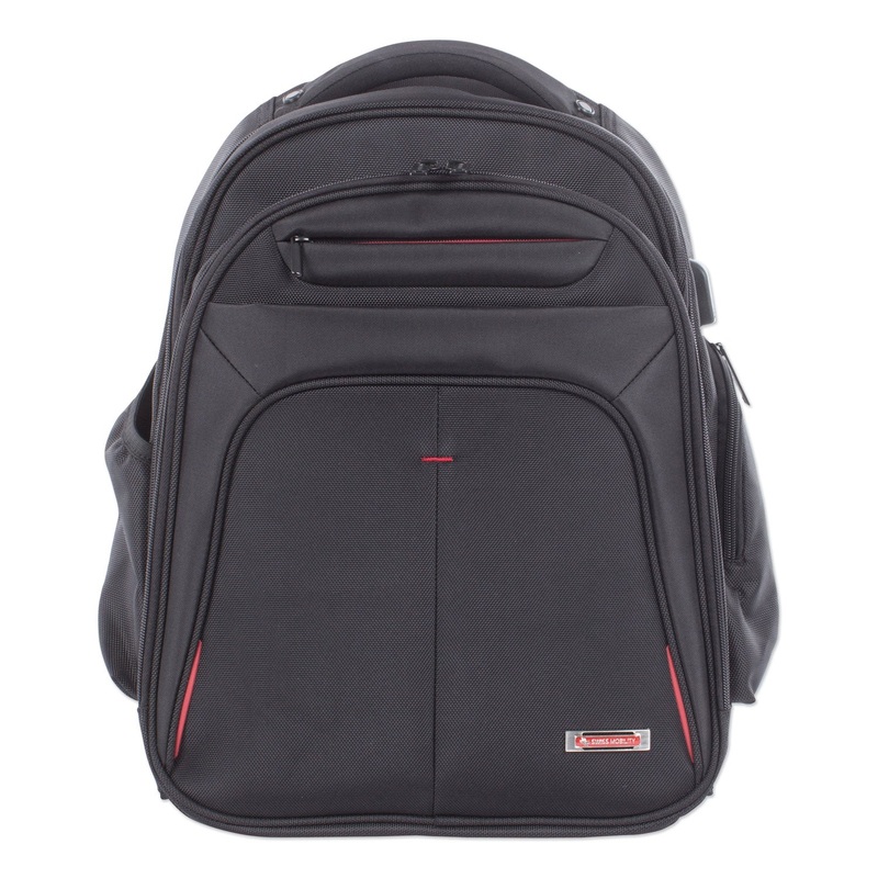 PURPOSE 2 SECTION BUSINESS BACKPACK, LAPTOPS 15.6″, 8.5″ X 8.5″ X 19.5″, BLACK