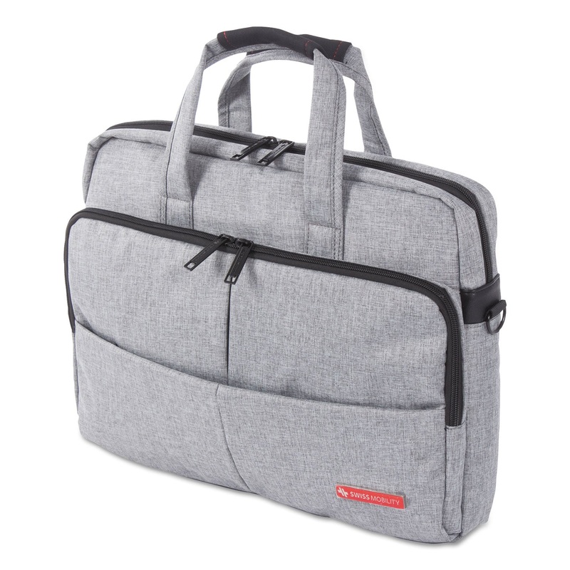 STERLING SLIM BRIEFCASE, HOLDS LAPTOPS 15.6″, 3″ X 3″ X 11.75″, GRAY