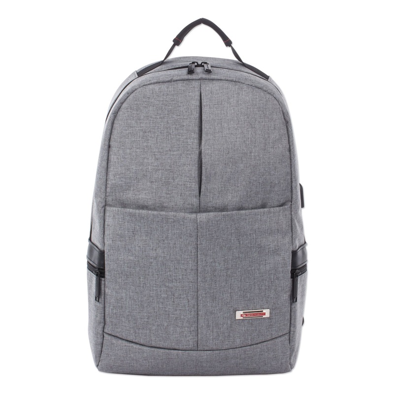 STERLING SLIM BUSINESS BACKPACK, HOLDS LAPTOPS 15.6″, 5.5″ X 5.5″ X 18″, GRAY