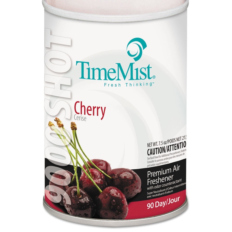 9000 SHOT METERED AIR FRESHENERS REFILL, CHERRY, 7.5 OZ AEROSOL, 4/CARTON