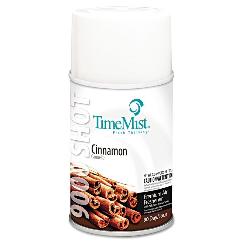 9000 SHOT METERED AIR FRESHENERS REFILL, CINNAMON, 7.5 OZ AEROSOL, 4/CARTON