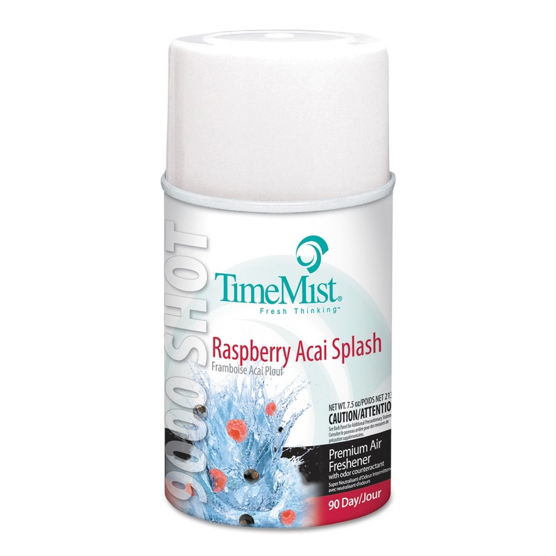 9000 SHOT METERED AIR FRESHENERS REFILL, RASPBERRY ACAI, 7.5OZ AEROSOL, 4/CARTON