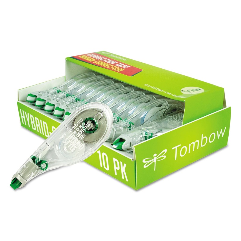 Mono Hybrid Style Correction Tape, 1/6″ X 394″, Non-Refillable, 10/pack