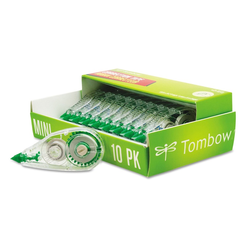 Mono Mini Correction Tape, 1/6″ X 315″, Non-Refillable, 10/pack