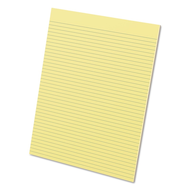 GLUE TOP PADS, NARROW RULE, 8.5 X 11, CANARY, 50 SHEETS, DOZEN