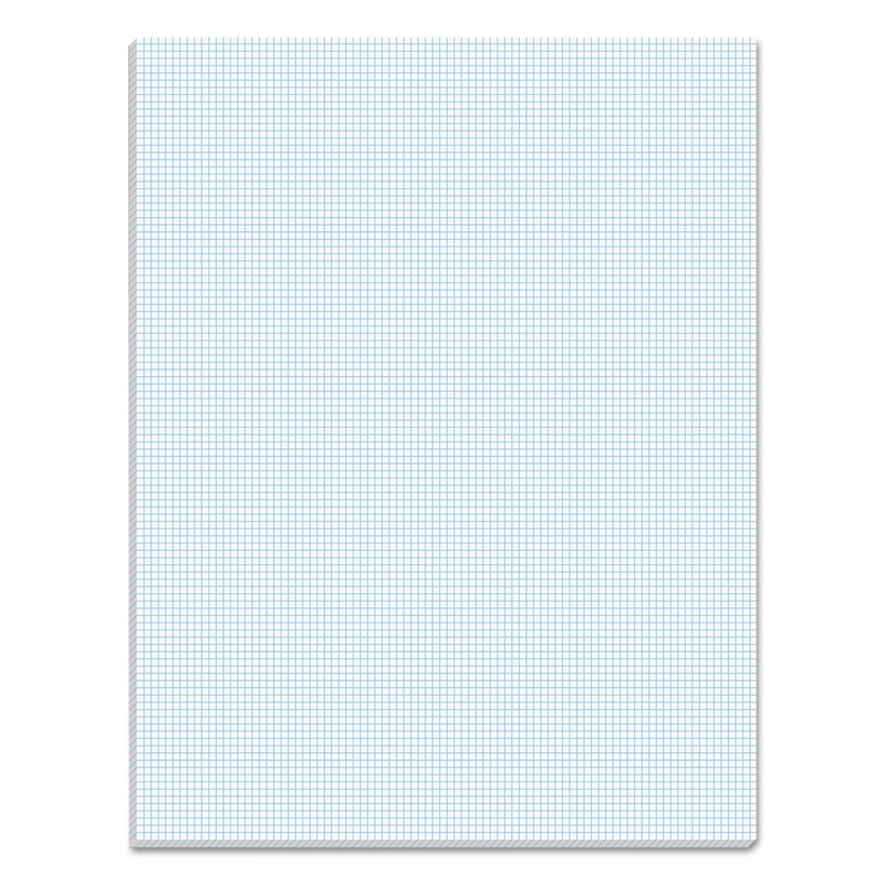 QUADRILLE PADS, 10 SQ/IN QUADRILLE RULE, 8.5 X 11, WHITE, 50 SHEETS