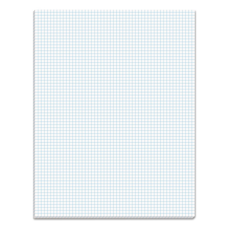 QUADRILLE PADS, 6 SQ/IN QUADRILLE RULE, 8.5 X 11, WHITE, 50 SHEETS