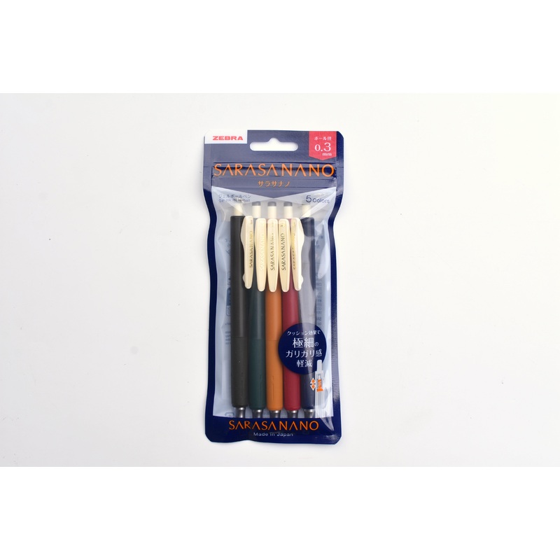 SARASA Nano – Vintage Color – 0.3mm – Set of 5 – V